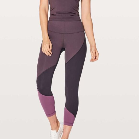 Lululemon Wunder Under Hi-Rise 7/8 Tight (Special Edition) 25" Black Currant / B - Picture 6 of 6